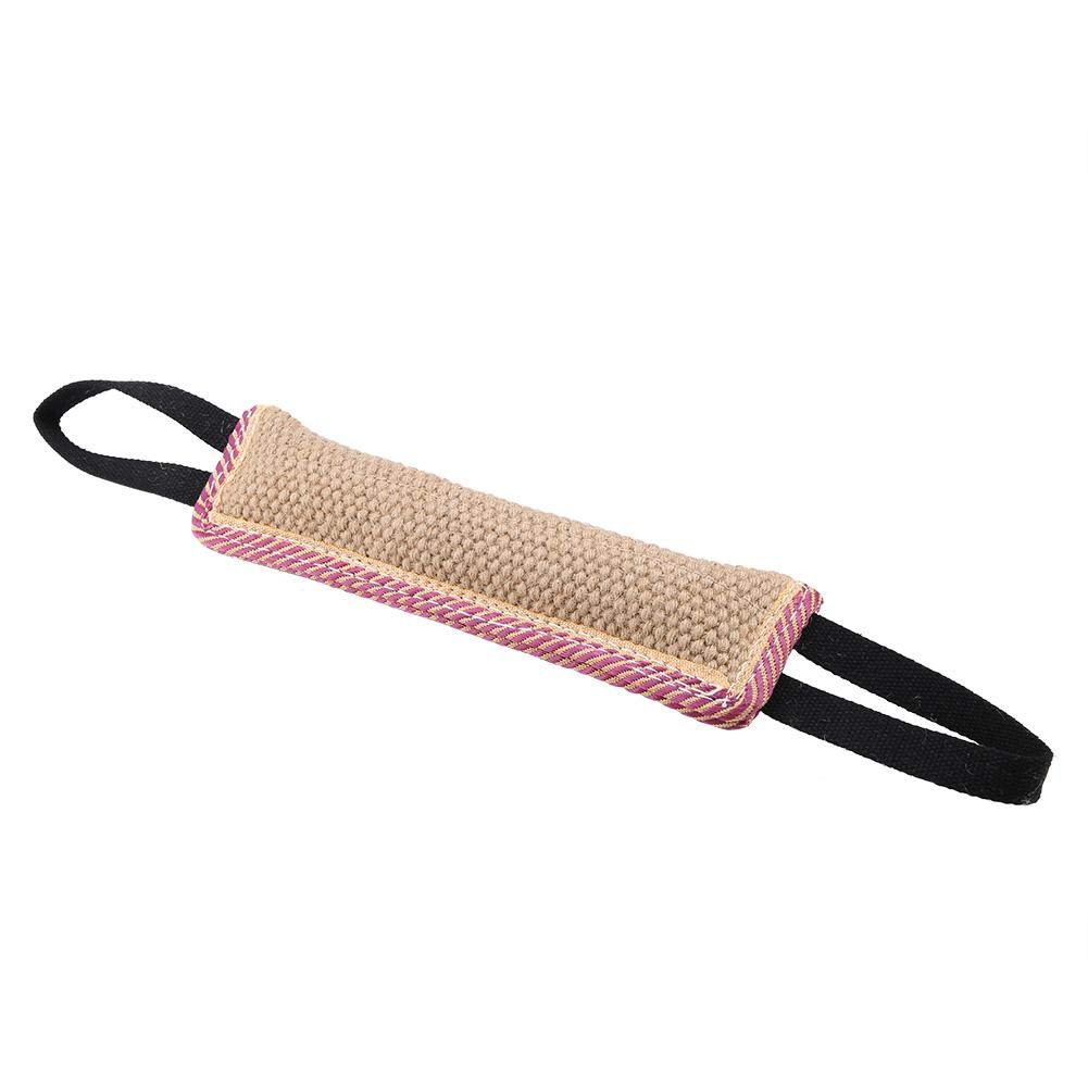 Smandy Dog Bite Tug Toy Sackcloth Jute Bite Tug Toys With Two Handles For Tug Of War Fetch Puppy Training Suitable For Small Medium Large Dogs
