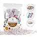 BEADNOVA Letter Beads Set for Jewelry Making Assorted Acrylic White Alphabet Beads Cube with Colorful Beads for DIY Bracelets, Key Chain and Handmade Gift (6mm, 800pcs)