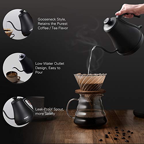 Gooseneck Electric Water Kettle, Pour Over Coffee Kettle & Tea Kettle