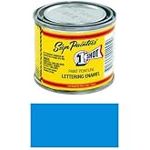 1 Shot Letter Enamel 153L Process Blue 4Oz