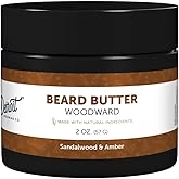 Detroit Grooming Co. Beard Butter for Men | Softens, Thickens & Hydrates with Safflower Oil & Shea Butter | Woodward Scent, 2oz