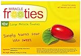 Miracle Frooties Large Miracle Fruit Tablets, 100% Naturally Grown Organic Miracle Berry. Simply Turn Sour into Sweet, Taste Tripping, Change Taste Buds, Low Sugar Intake. 10 count, 600mg/count.