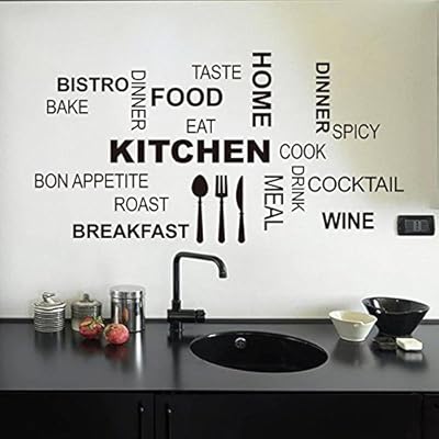 Kitchen Removable Vinyl Wall Stickers Mural Decal Quotes Art Home Decor Amazon Ae