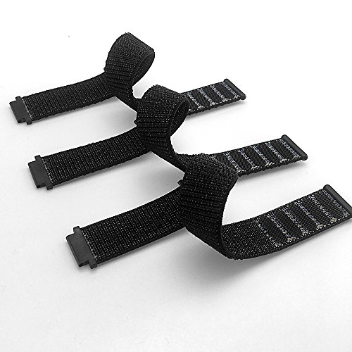 C2D JOY Garmin Sport Loop Replacement Bands (2018 Sport Loop Watch Band for Garmin Vivoactive Sports GPS Smart Watch No Buckle Needed, Black(5.2-8.2in)