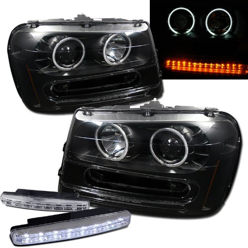 Chevy Trailblazer 02-09 Projector Halo Headlights Black w/ RX Halo Chevy Trailblazer 02-09 Projector Halo Headlights Black w/ RX Halo