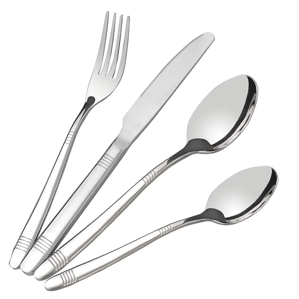 Bblina Table Cutlery Sets 16 Piece, Stainless Steel Dinner Cutlery Set for 4