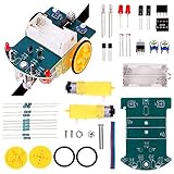 IS Icstation Smart Tracking Car Soldering Project Robotics DIY Kit Electronic Assemble Set with DC Motor Science School Competition Educational Tool Creative Gift