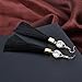 DZT1968® Women Girl Water droplets long Tassels Gorgeous Hoop Earrings Jewelry (Black)