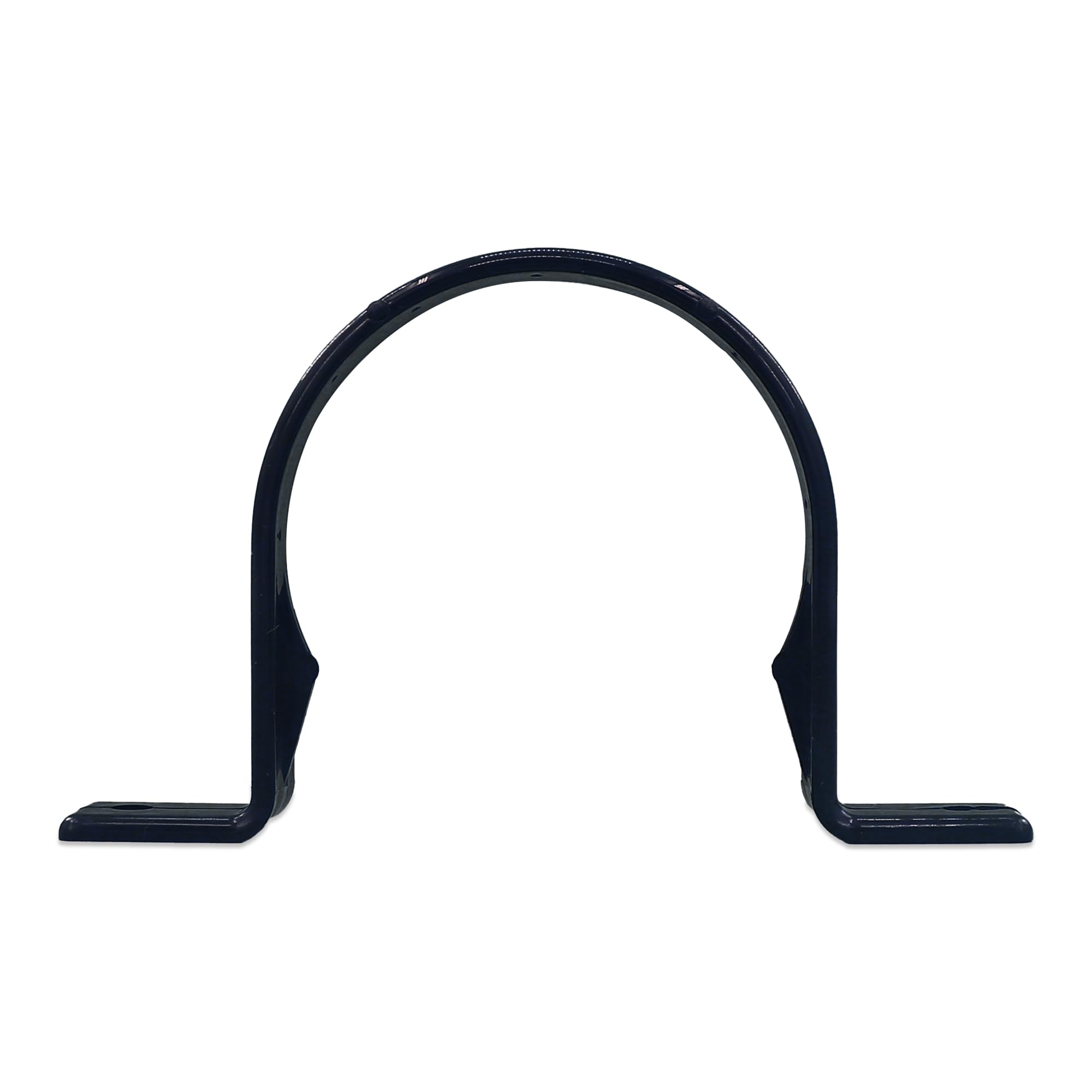 4 x Black Round 68mm Flush Downpipe Brackets, Freeflow Low Profile