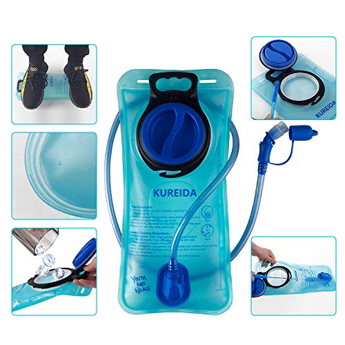 KUREIDA Hydration Bladder 2L Leak Proof Water Reservoir,BPA Free,Wide Opening,Military Water
