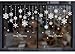 PYSUY Christmas Decoration White Snowflake Window Gel Clings Winter Wonderland Merry Xmas Holiday Party Reusable PVC Wall Glasses Kids Stickers Ornaments New Year Decals for Home
