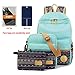 Leaper Canvas Laptop Bag Backpack Shoulder Bag Pencil Case Water Blue