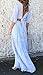 FISACE Women's Naples Floral V Neck Half Sleeve Tie and Skirt Set Maxi Dress 2 Pieces
