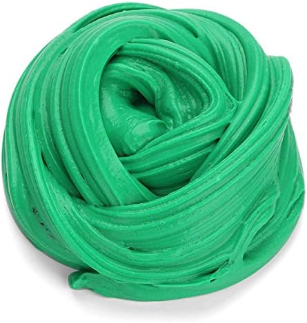 Jelune Fluffy Slime- 108mL Fidget Stress Relief Toy Jumbo Putty Slime for Kids and Adults Scented Sludge Toy Super Soft and Non-sticky 6 Colors (Green)