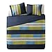 Comfort Spaces Quilt Set Trendy Casual Fun, Vibrant Color Design, Hypoallergenic All Season, Lightweight Coverlet Bedspread Cozy Kids Bedding & Sham Full/Queen Pierre Navy/Blue 3 Piece