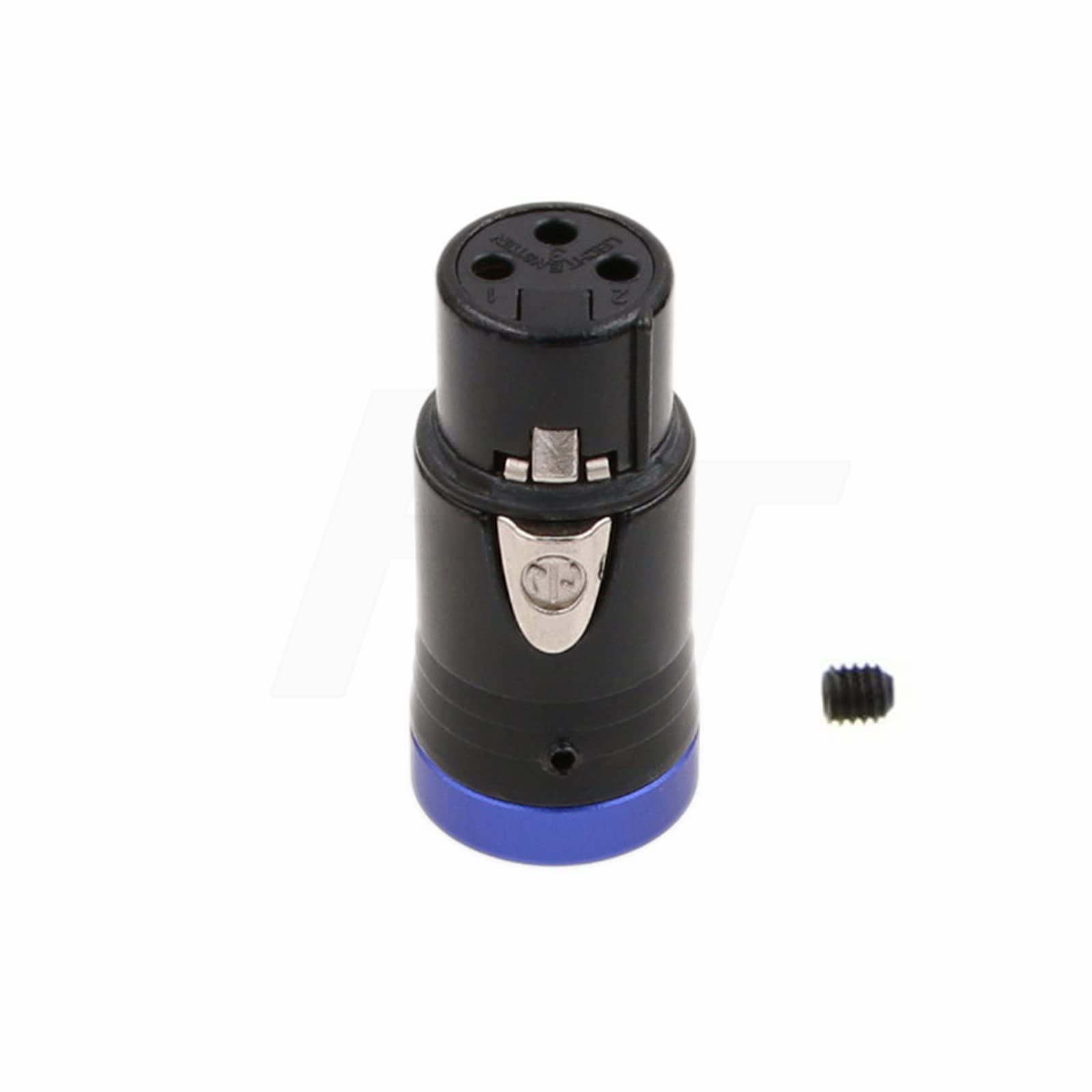 HangTon Audio Connector 3 Pin XLR Low-Profile for Recorder Mixer Microphone Camera, 360 Degree Angle-Adjustable, Blue Cap