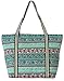 Large Utility Canvas and Nylon Travel Tote Bag Beach Bag For Women and Girls (B.MINT)