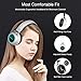Picun Bluetooth Wireless Headphones LED Portable Bluetooth Headsets Support 7 Colors Lights 20 Hour Playtime TF Card Hi-Fi Stereo Bluetooth Headphones with Built in Mic for Phone/TV/PC/Travel(White)