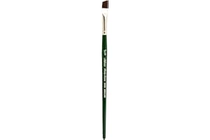 Silver Brush Limited 2506S3/8 Ruby Satin Angle Brush for Fluid and Flow Acrylics, Size 3/8 Inch, Short Handle