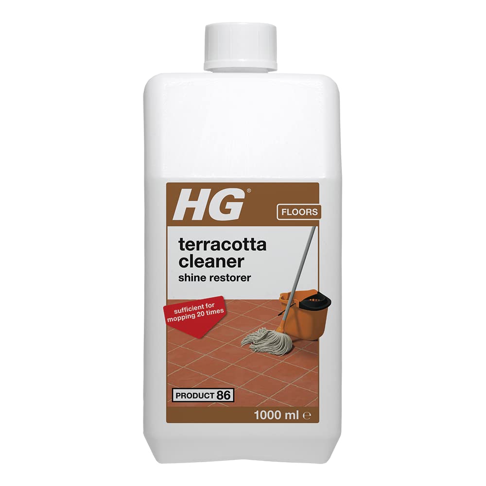 HG Terracotta Clean & Shine, Product 86, Restoring Cleaner for Natural Stone, Concentrated Mopping Cleaner with Fresh Scent - 1 Litre (191100106)