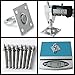 Alise SUS 304 Stainless Steel Ceiling Hooks Hammock Swing Hook Hanger heavy duty Eyebolt Hanging Kit,DD800-2P 2 Pack