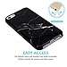 JAHOLAN iPhone 5 Case, iPhone 5S Case Black White Marble Design Slim Shockproof Flexible Smooth TPU Soft Case Rubber Silicone Cover Phone Case for iPhone 5 5S SE