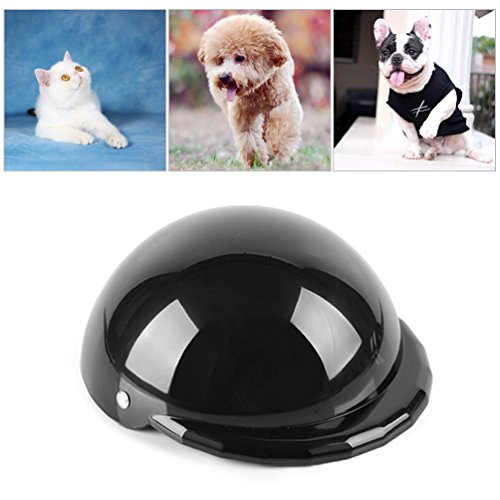 Petacc Plastic Pet Hard Hat Decorative Dog Helmets Hat Creative Cat Helmets Cap Portable Pet Safety Helmets, Black, M - Thumbnail 5