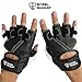 Steel Sweat Workout Gloves - Best for Weightlifting Gym Fitness Training and Crossfit – Made for Men and Women who Love Lifting Weights and Exercise - Leather SCARR Black Large