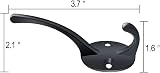 Kulannder 10Pcs Heavy Duty Double Coat Hooks Black Vintage Wall Mounted Hat view 4