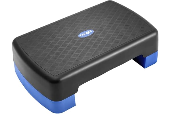Yes4All Aerobic Exercise Step Platform, Exercise Stepper with Risers for Cardio and Strength Training, Workout Stepper for Ho