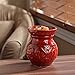Hosley 6 Inch High Red Ceramic Electric Warmer Ideal Gift for Weddings Spa and Aromatherapy Use with HOSLEY Brand Wax Melts Cubes Essential Oils and Fragrance Oils O4