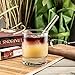 STRAWGRACE Glass Straws, Reusable Glass Straws, Long Glass Straws, Short Glass Straws, Glass Straws (8 x 15 cm)