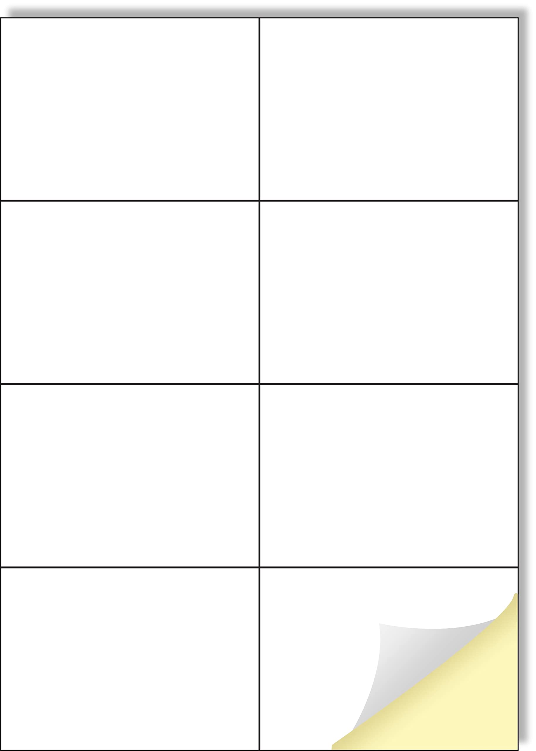 Creavvee 8 Sticker per Sheet, 25 A4 Sheets, Art & Craft Printable White Sticker Paper Label for Laser/Inkjet Printers Made in Europe - Sticker Size 105 x 74 mm