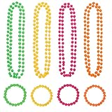 Shappy 4 Pieces Neon Bead Necklace and 4 Pieces Neon Bead Bracelet for 80s Party Dress Accessories