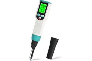 Yewhick pH Meter with ATC Food pH Tester, Waterproof Digital Food pH Meter with High Accuracy pH/Temperature Probe for Sourdough, Meat, Bread, Canning, Cheese, Soft Soil, Water, 0.01 Resolution