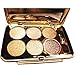Glitter Eyeshadow Palette,6 Colors Sparkle Eye Shadow Shimmer Ultra Long Lasting Makeup Palette Set Gold-Highly Pigmented (Type-06)