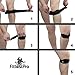 Knee Sleeve Package (Pack of 4) - Knee Compression Sleeve (1 Pair) & FREE Knee Braces (1 Pair) - Patella Knee Support Straps Sleeves - Knee Arthritis Brace & Pain Relief Strap (Black, Medium)