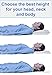 Lumalife Luxe Thin Firm Memory Foam Pillow, Adjust Height from 1/2 Inch Ultra Thin to 4½ Inches Thick, Use 4 Slim Memory Foam Thinserts to Adjust Loft or Change Pillow Contour