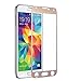 S5 Screen Protector, Pofesun Titanium Alloy Premium 9H Rounded Edge Tempered Glass Screen Protector Film Guard for Samsung Galaxy S5-Scratchproof/Oil Resistance/Anti-Fingerprint/Bubble-Free-Champagne