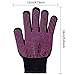 TecUnite 2 Pieces Heat Resistant Gloves Silicone Non-slip Gloves for Hair Styling Curling Iron, Fit All Hand Sizes (Rose red silicone dots)