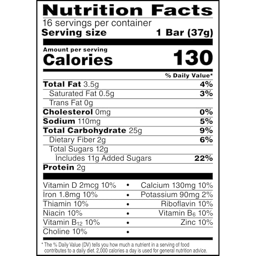 NUTRI-GRAIN BREAKFAST BARS, MADE WITH 10G WHOLE GRAINS, SNACK BARS, APPLE CINNAMON, 20.8OZ BOX (16 COUNT)