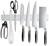 Ouddy 16 Inch Magnetic Knife Holder, Stainless Steel Magnetic Knife Bar, Magnetic Knife Strip, Knife Rack Strip ()