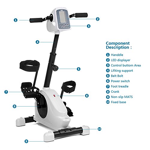 Recumbent Bikes for Seniors Stroke Rehab Electric Bicycle Trainer Motorized Exerciser Handicap