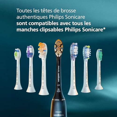 Philips Sonicare G3 Premium Gum Care Original Replacement Toothbrush Heads, Black, Pack of 4, HX9054/88