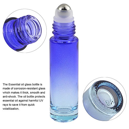 36pcs Glass Roller Bottle for Essential Oil 10ml with Glass Pipettes, Plastic Funnels, Opener and Label by Superlele - Thumbnail 2