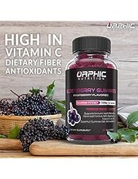 Natural Elderberry & Vitamin C Gummies - Premium Antioxidant Formula & Immune System Booster for Men, Women and Kids - Best Source of Vitamin C & Zinc - 100MG Of Elderberry For Immune Support & Health