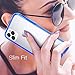 Mkeke Compatible with iPhone 11 Pro Case, Clear Anti-Scratch Shockproof Cases Cover for iPhone 11 Pro 5.8 inch-Blue