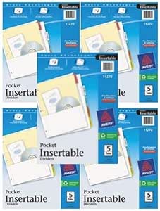 Avery Worksaver - Separadores de bolsillo con cinco pestañas