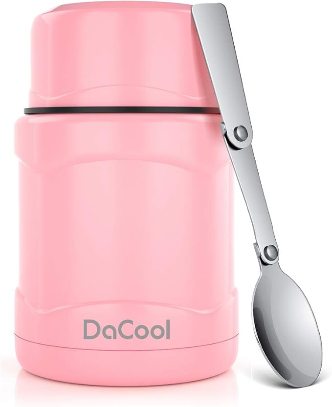 DaCool Insulated Lunch Container for Hot Food Jar Kids 16 oz Stainless