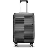 Hardshell Lightweight Durable Travel Suitcase, with Quite 360 Spinner Wheels, Expandable TSA Lock Carry on Luggage, 20-Inch, Gray